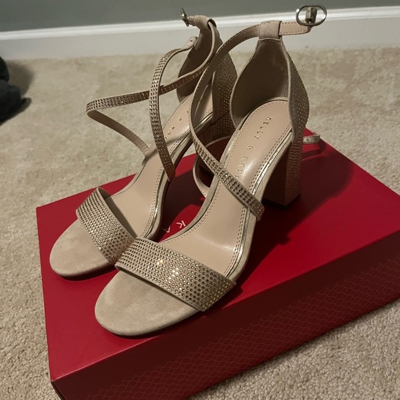 Kelly & Katie Women's Tan Strappy Heels - Picture 2 of 8